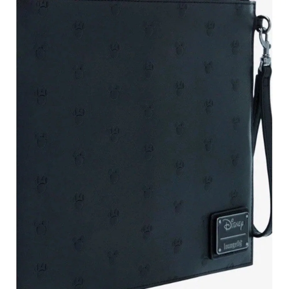 Loungefly Disney Mickey & Minnie Allover Silhouette Embossed Wristlet Pouch